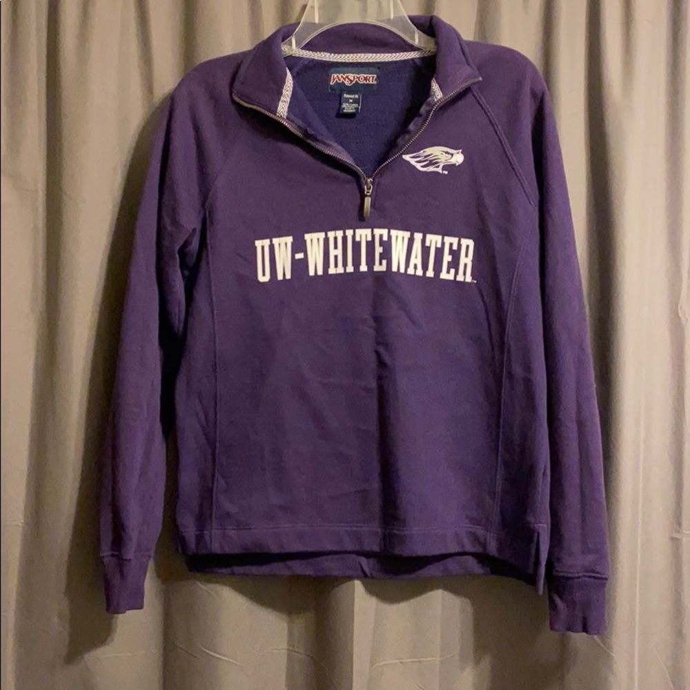 UW Whitewater quarter zip collared sweatshirt